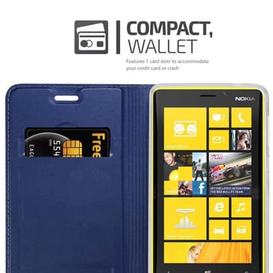Nokia Lumia 920 Suojakuori Lompakkokotelo (Sininen)