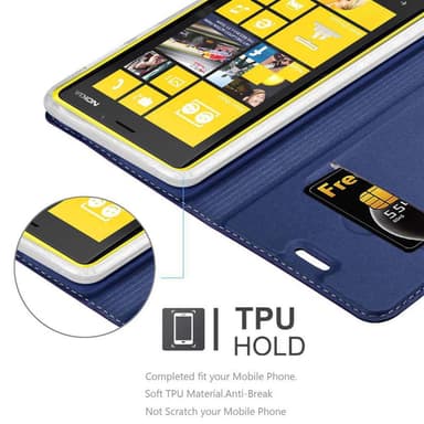 Nokia Lumia 920 Suojakuori Lompakkokotelo (Sininen)