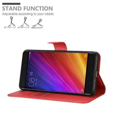 Xiaomi Mi 5s Suojakuori Lompakkokotelo (Punainen)