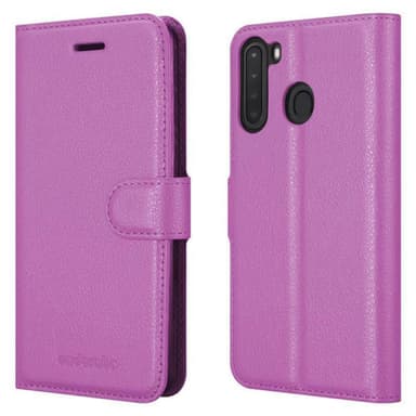 Samsung Galaxy A21 Suojakuori Lompakkokotelo (Violetti)