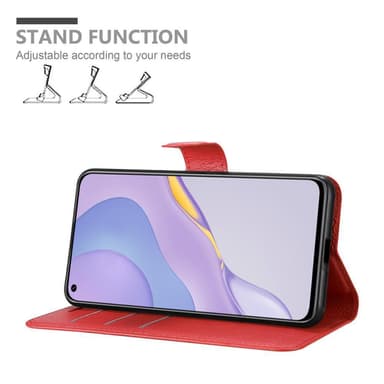 Huawei NOVA 7 5G Suojakuori Lompakkokotelo (Punainen)