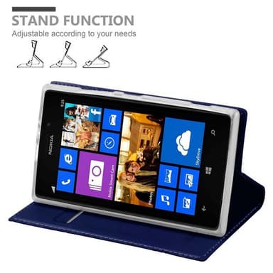 Nokia Lumia 925 Suojakuori Lompakkokotelo (Sininen)