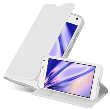 Nokia Lumia 650 Suojakuori Lompakkokotelo (Hopea)