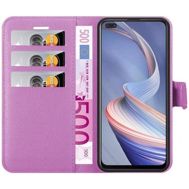 Oppo A92s Suojakuori Lompakkokotelo (Violetti)