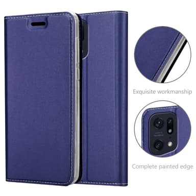 Oppo FIND X5 PRO Suojakuori Lompakkokotelo (Sininen)