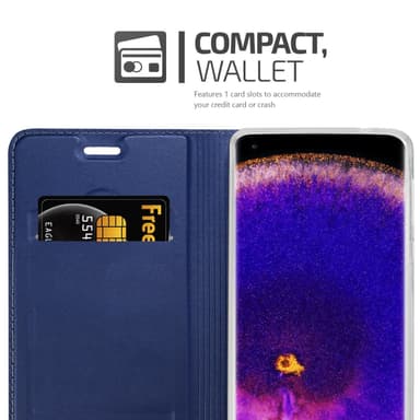 Oppo FIND X5 PRO Suojakuori Lompakkokotelo (Sininen)