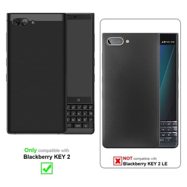Blackberry KEY 2 Suojakuori Lompakkokotelo (Musta)
