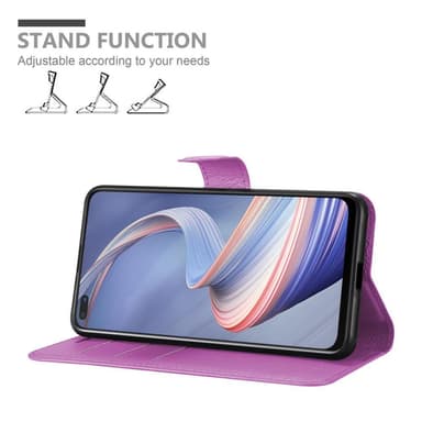 Oppo A92s Suojakuori Lompakkokotelo (Violetti)