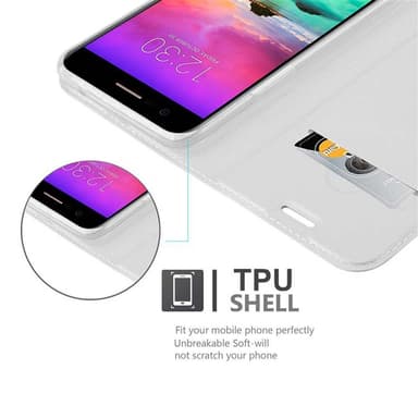 LG K10 2017 Suojakuori Lompakkokotelo (Hopea)
