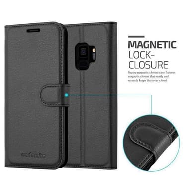 Samsung Galaxy S9 Suojakuori Lompakkokotelo (Musta)