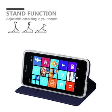Nokia Lumia 640 Suojakuori Lompakkokotelo (Sininen)