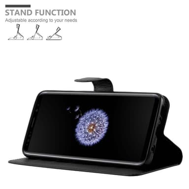 Samsung Galaxy S9 Suojakuori Lompakkokotelo (Musta)