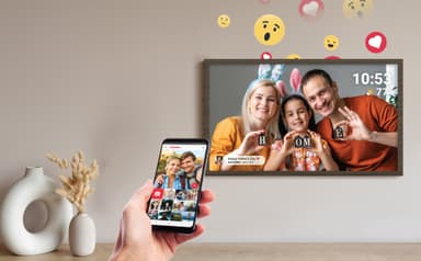 Sandstrøm Frameo FHD WiFi 21,5" digitaalinen valokuvakehys (ruskea)