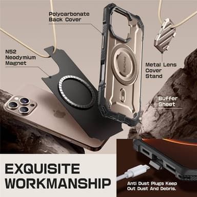 SUPCASE UB Mag XT kuori iPhone 16 Pro Max - Rosegold