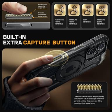 SUPCASE UB Grip kuori iPhone 16 - Musta
