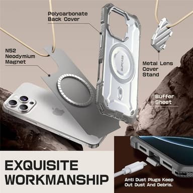 SUPCASE UB Mag XT kuori iPhone 16 Pro Max - White