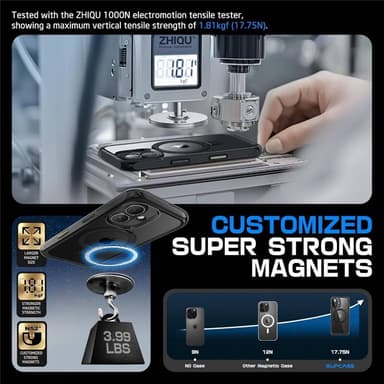 SUPCASE UB Mag Stand kotelo iPhone 16 - Musta