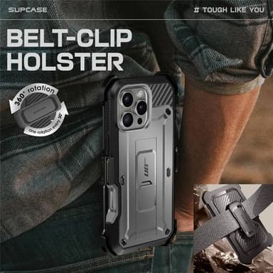 SUPCASE UB Pro kuori iPhone 16 Pro Max - TiGray