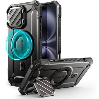 SUPCASE UB Mag XT kuori iPhone 16 - Musta