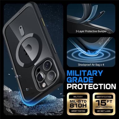 SUPCASE UB Mag Stand kotelo iPhone 16 Pro Max - Musta
