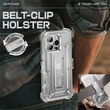 SUPCASE UB Pro kuori iPhone 16 Pro - Clear