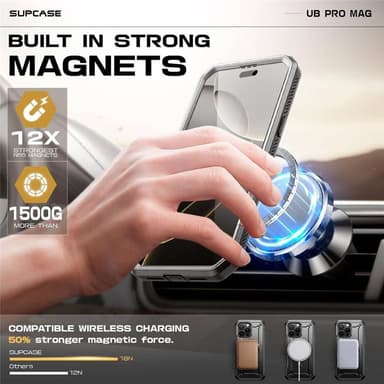 SUPCASE UB Pro Mag kuori iPhone 16 Pro Max - TiGray