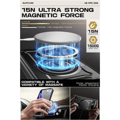 SUPCASE UB Pro Mag kuori Google Pixel 9 Pro - Musta