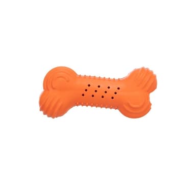 Lelu koirille Rustling luu, luonnonkumi, 11 cm