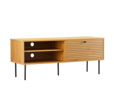 TV-pöytä LINE 120x40xH50cm, melamiini tammen kuorella