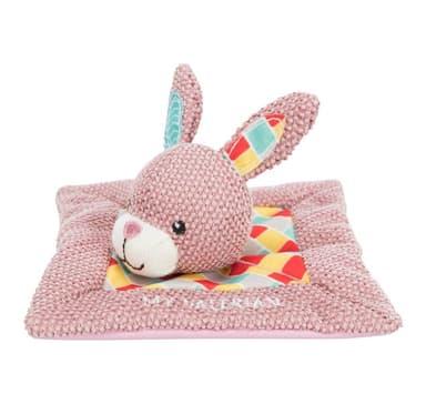 Lelu kissoille, junior snuggler kani, kangas, 13 × 13 cm