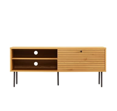 TV-pöytä LINE 120x40xH50cm, melamiini tammen kuorella