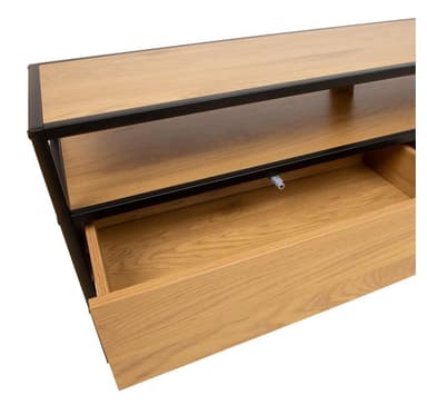 TV-pöytä HEDVIG 120x33xH40cm, saarni/musta
