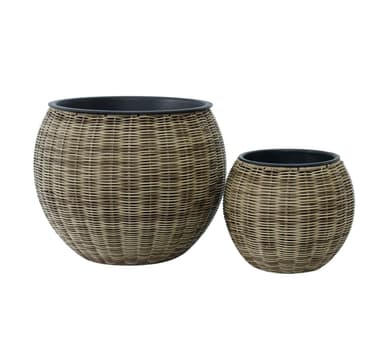 Istutuskone WICKER D40xH32cm, vaaleanruskea