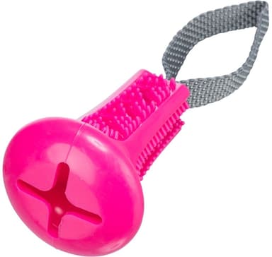 Lelu koirille - välipalakello hihnalla, TPR/polyesteri, 11 cm/22 cm satunnainen väri