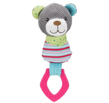 Lelu koirille junior karhu (rengas), kangas/polyesteri, 23 cm