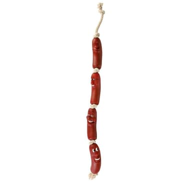 Lelu koirille Makkaraketju 4, vinyyli, 75 cm