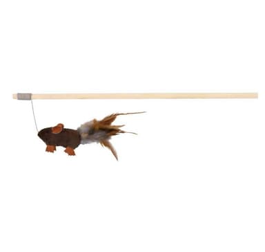 Lelu kissoille Leikkisauva hiiri höyhenillä, 50 cm