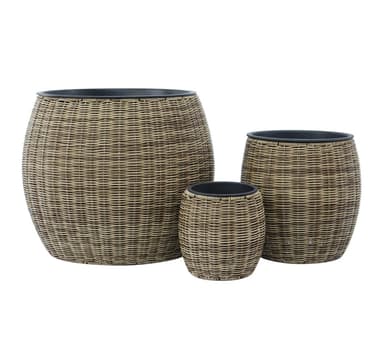 Istutuskone WICKER D48xK40cm, vaaleanruskea