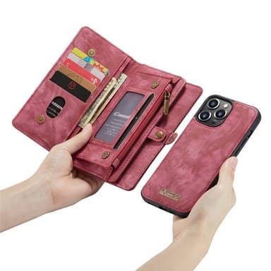 CaseMe puhelimenkotelo 008 8-kortti iPhone 15 Pro Max - Punainen