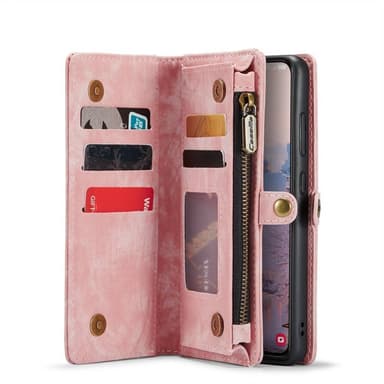 CaseMe puhelimenkotelo 008 8-kortti Samsung Galaxy S24 - Vaaleanpunain