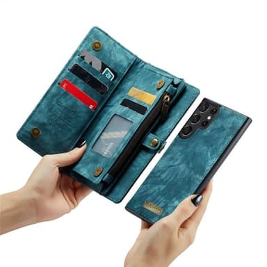CaseMe puhelimenkotelo 008 8-kortti Samsung Galaxy S24 Ultra - Sininen