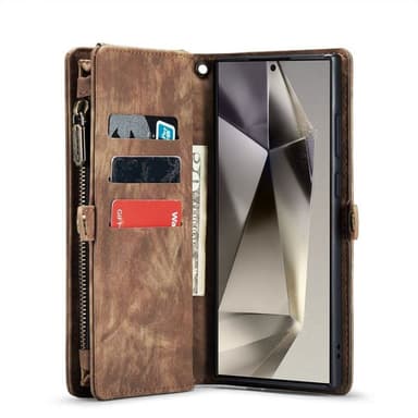 CaseMe puhelimenkotelo 008 8-kortti Samsung Galaxy S24 Ultra - Ruskea