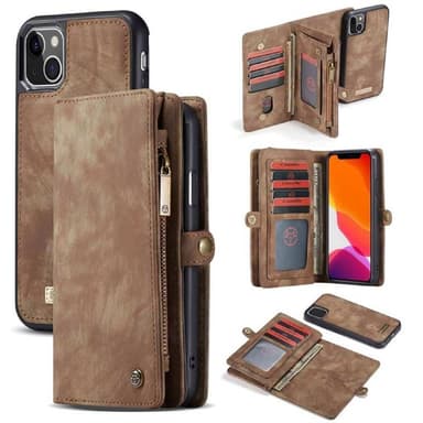 CaseMe puhelimenkotelo 008 8-kortti iPhone 15 Plus - Ruskea