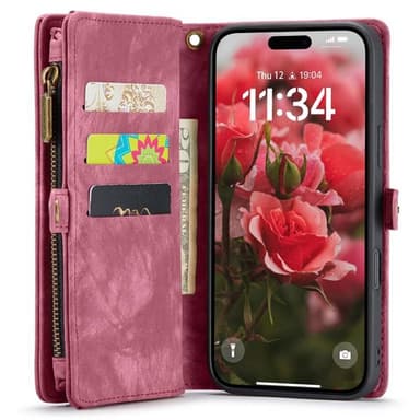 CaseMe puhelimenkotelo 008 8-kortti iPhone 16 - Punainen