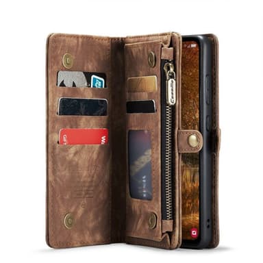 CaseMe puhelimenkotelo 008 8-kortti Samsung Galaxy A55 - Ruskea