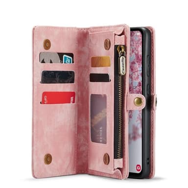 CaseMe puhelimenkotelo 008 8-kortti Samsung Galaxy A35 - Vaaleanpunain