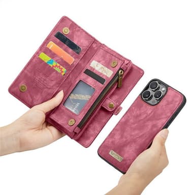CaseMe puhelimenkotelo 008 8-kortti iPhone 16 Pro - Punainen