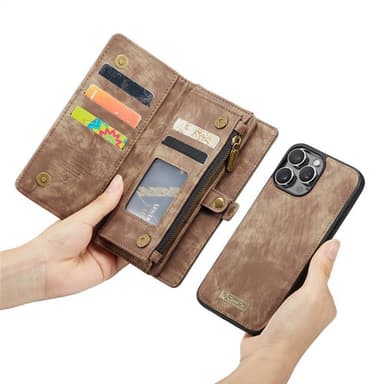 CaseMe puhelimenkotelo 008 8-kortti iPhone 16 Pro Max - Ruskea