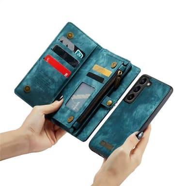 CaseMe puhelimenkotelo 008 8-kortti Samsung Galaxy S24 - Sininen