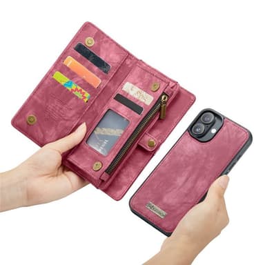 CaseMe puhelimenkotelo 008 8-kortti iPhone 16 Plus - Punainen